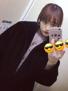 「ファーアウター」｜「アイテム（ワンピース/ドレス）」を使った、ami.さん（レディース・154cm）の冬コーディネート