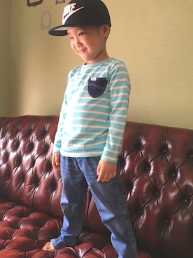 「StompStamp（ストンプスタンプ）のアイテム」を使った、stompさん（キッズ・110cm）の春コーディネート