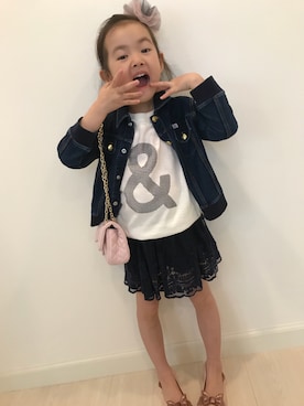 「ARCH & LINE（アーチアンドライン）のアイテム」を使った、stompさん（キッズ・110cm）の春コーディネート