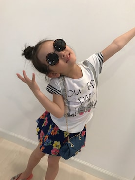 「アイテム（ハンドバッグ）」を使った、stompさん（キッズ・110cm）の春コーディネート