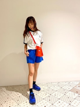 「styles（スタイルス）のアイテム（パンツ）」を使った、中谷 里香さん（レディース・163cm）の夏コーディネート