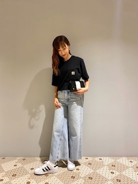 「styles（スタイルス）のアイテム（トップス）」を使った、中谷 里香さん（レディース・163cm）の夏コーディネート