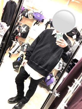 「STUDIOUS（ステュディオス）のアイテム（スウェット）」を使った、すぃーさん（メンズ・170cm）の冬コーディネート