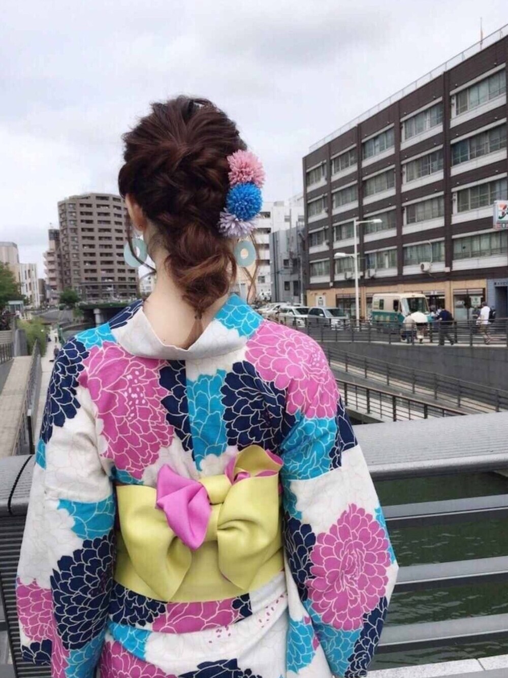 「浴衣、浴衣コーデ、デート、夏、花火大会、ゆかた女子、ゆかたヘアアレンジ、浴衣ヘア、浴衣祭り」｜「京越のアイテム（浴衣、その他）」を使った、ERika さん（レディース・167cm）の夏コーディネートの1枚目の写真