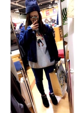 「Ralph Lauren」｜「アイテム（ニットキャップ/ビーニー）」を使った、miii73さん（レディース・155cm）の冬コーディネート