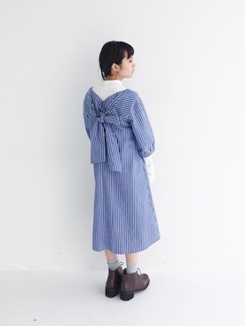 「haco!（ハコ）のアイテム（ブーツ）」を使った、maruさん（レディース・151cm）の春コーディネート