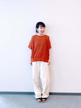 「茶色」｜maruさん（レディース・151cm）の夏コーディネート