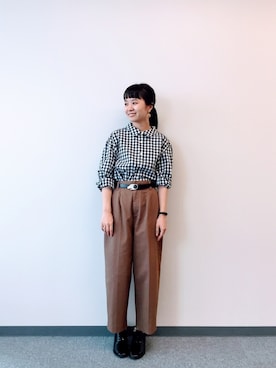 「haco!（ハコ）のアイテム（シャツワンピース）」を使った、maruさん（レディース・151cm）の秋コーディネート