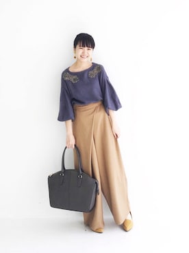 「アイテム（ピアス（両耳用））」を使った、maruさん（レディース・151cm・30代）の秋コーディネート