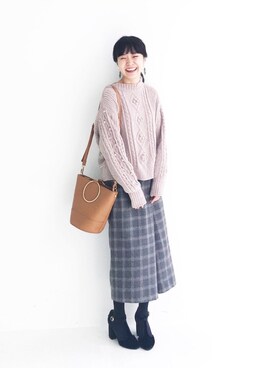 「アイテム（ピアス（両耳用））」を使った、maruさん（レディース・151cm・30代）の秋コーディネート