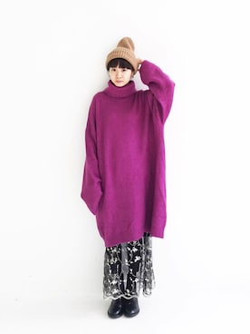 「アイテム（ピアス（両耳用））」を使った、maruさん（レディース・151cm・30代）の冬コーディネート