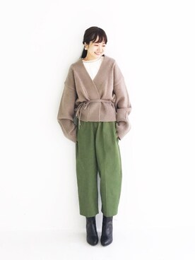 「haco!（ハコ）のアイテム（ブーツ）」を使った、maruさん（レディース・151cm）の冬コーディネート