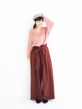 「haco!（ハコ）のアイテム（ブーツ）」を使った、maruさん（レディース・151cm）の冬コーディネート