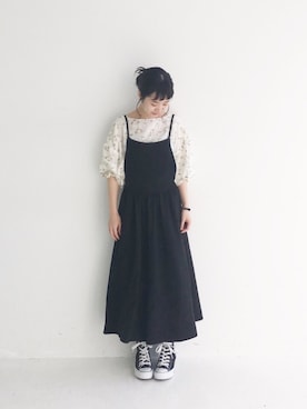シンプルな服に合わせるだけでかわいいエプロンワンピースを使った人気ファッションコーディネート Wear シンプルな服に合わせるだけでかわいいエプロンワンピースを使った人気ファッションコーディネート Wear