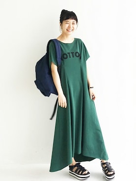 「haco!（ハコ）のアイテム（ワンピース/ドレス）」を使った、maruさん（レディース・151cm）の春コーディネート
