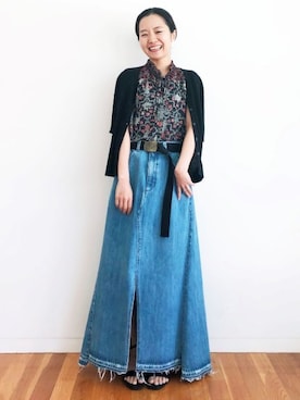 「アイテム（スカート）」を使った、maruさん（レディース・151cm・30代）の春コーディネート