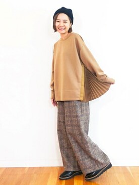 「アイテム（ドレスシューズ）」を使った、maruさん（レディース・151cm）の秋コーディネート