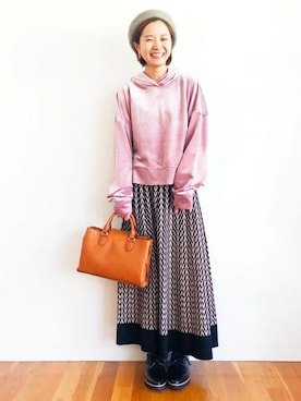 「アイテム（ドレスシューズ）」を使った、maruさん（レディース・151cm）の冬コーディネート