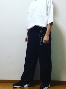 「Rocky Monroe（ロッキーモンロー）のアイテム（キーホルダー）」を使った、Meishou#フォロー返しますさん（メンズ・168cm）の夏コーディネート