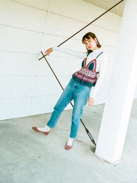 「H&M DIVIDED（エイチアンドエム　ディヴァイデッド）のアイテム（バレエシューズ）」を使った、ひな子さん（レディース・165cm）の春コーディネート