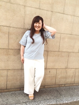 「eur3（エウルキューブ）のアイテム」を使った、よもぎもちまる（はるな）さん（レディース・163cm）の春コーディネート