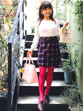 「ECCO（エコー）のアイテム（シューズ）」を使った、DJ　MIYAさん（レディース・160cm）の冬コーディネート