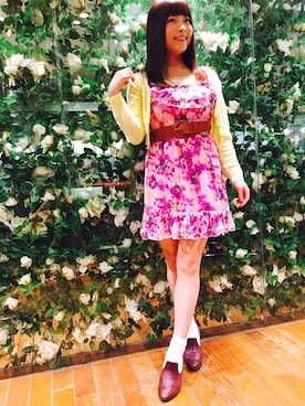 「ECCO（エコー）のアイテム（シューズ）」を使った、DJ　MIYAさん（レディース・160cm）の春コーディネート