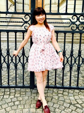 「ECCO（エコー）のアイテム（シューズ）」を使った、DJ　MIYAさん（レディース・160cm）の春コーディネート