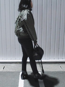 「G.V.G.V.（ジーヴィージーヴィー）のアイテム（ブルゾン）」を使った、Ayaさん（レディース・163cm）の冬コーディネート