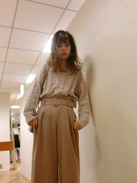 「アイテム（イヤリング）」を使った、おそのさん（レディース・167cm・20代）の秋コーディネート