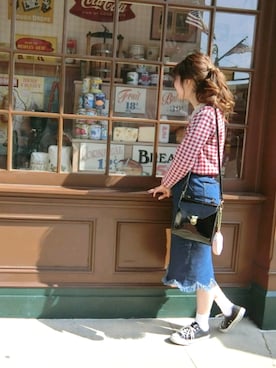 「スカラップ」｜「アイテム（ブルゾン）」を使った、おそのさん（レディース・167cm）の春コーディネート