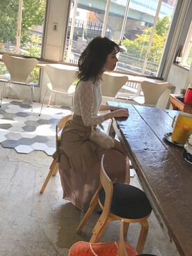 「アイテム（イヤリング）」を使った、おそのさん（レディース・167cm・20代）の秋コーディネート