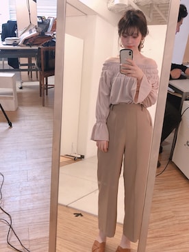 「BLOUSE（インポート）（ブラウス）のアイテム」を使った、おそのさん（レディース・167cm）の冬コーディネート