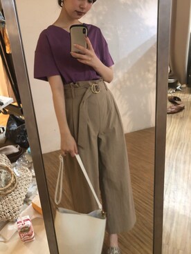 「シルケット」｜おそのさん（レディース・167cm）の春コーディネート