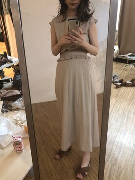 「シルケット」｜おそのさん（レディース・167cm）の春コーディネート