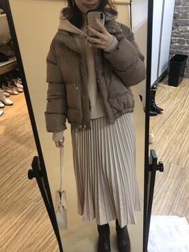 「スエット」｜「アイテム（ブルゾン）」を使った、おそのさん（レディース・167cm）の冬コーディネート