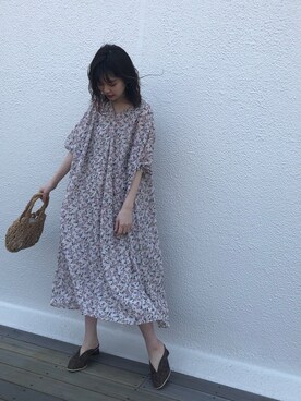 「コロナに負けない」｜「アイテム（ワンピース/ドレス）」を使った、おそのさん（レディース・167cm）の春コーディネート