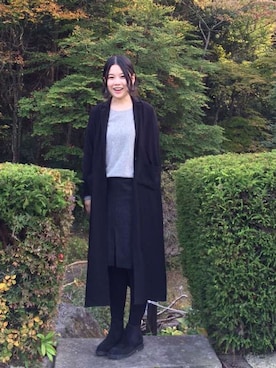 「ICB（アイシービー）のアイテム（スカート）」を使った、LuLu ルルさん（レディース・167cm）の冬コーディネート
