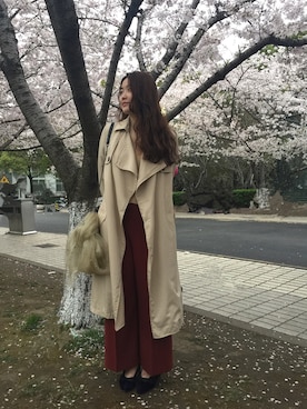 「アイテム（チノパンツ）」を使った、LuLu ルルさん（レディース・167cm・20代）の春コーディネート