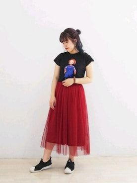 「チャッキー」｜momiさん（レディース・154cm）の春コーディネート