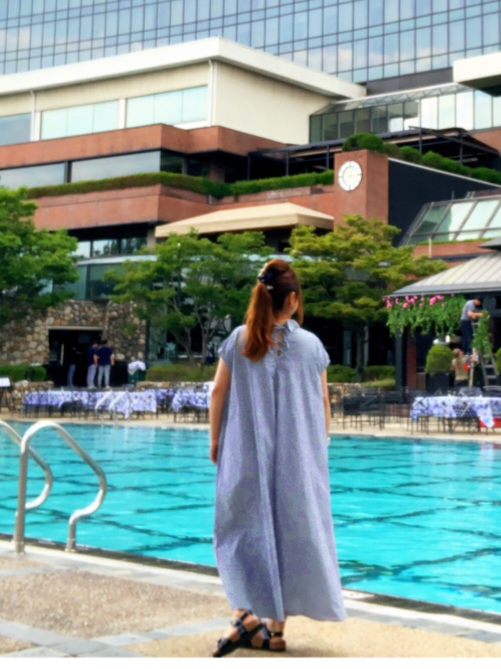 「夏コーデ、シンプルコーデ」｜「JOURNAL STANDARDのアイテム（ワンピース、その他）」を使った、あっこちんさん（レディース・152cm）の夏コーディネートの1枚目の写真