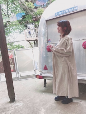 「Samansa Mos2 blue（サマンサモスモスブルー）のアイテム（ワンピース/ドレス）」を使った、ユキナさん（レディース・156cm）の春コーディネート