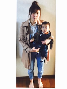 「OLD NAVY（オールドネイビー）のアイテム（オールインワン・サロペット）」を使った、HARUpyさん（レディース・167cm）の冬コーディネート
