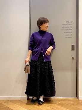 「お呼ばれ」｜「アイテム（スカート）」を使った、meさん（レディース・152cm）の冬コーディネート