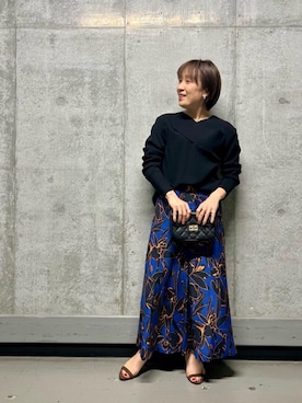 「お呼ばれ」｜「アイテム（スカート）」を使った、meさん（レディース・152cm）の冬コーディネート