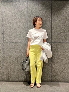 「夏」｜「アイテム（ノーカラージャケット）」を使った、meさん（レディース・152cm）の春コーディネート