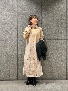 「お呼ばれ」｜「アイテム（Tシャツ/カットソー）」を使った、meさん（レディース・152cm）の秋コーディネート