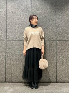 「お呼ばれ」｜「アイテム（スカート）」を使った、meさん（レディース・151cm）の冬コーディネート