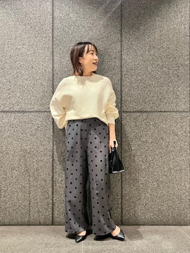 「お呼ばれ」｜「アイテム（パンツ）」を使った、meさん（レディース・151cm）の冬コーディネート