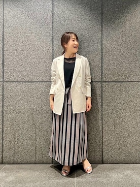 「お呼ばれ」｜「アイテム（スカート）」を使った、meさん（レディース・151cm）の春コーディネート